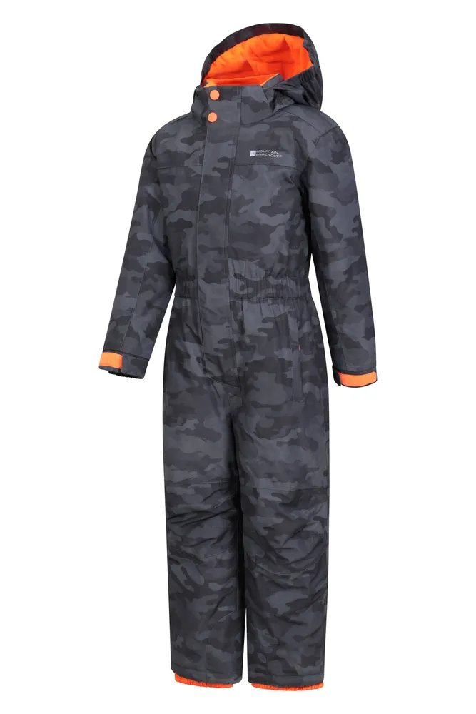 Cloud Printed Kids All One Waterproof Snowsuit