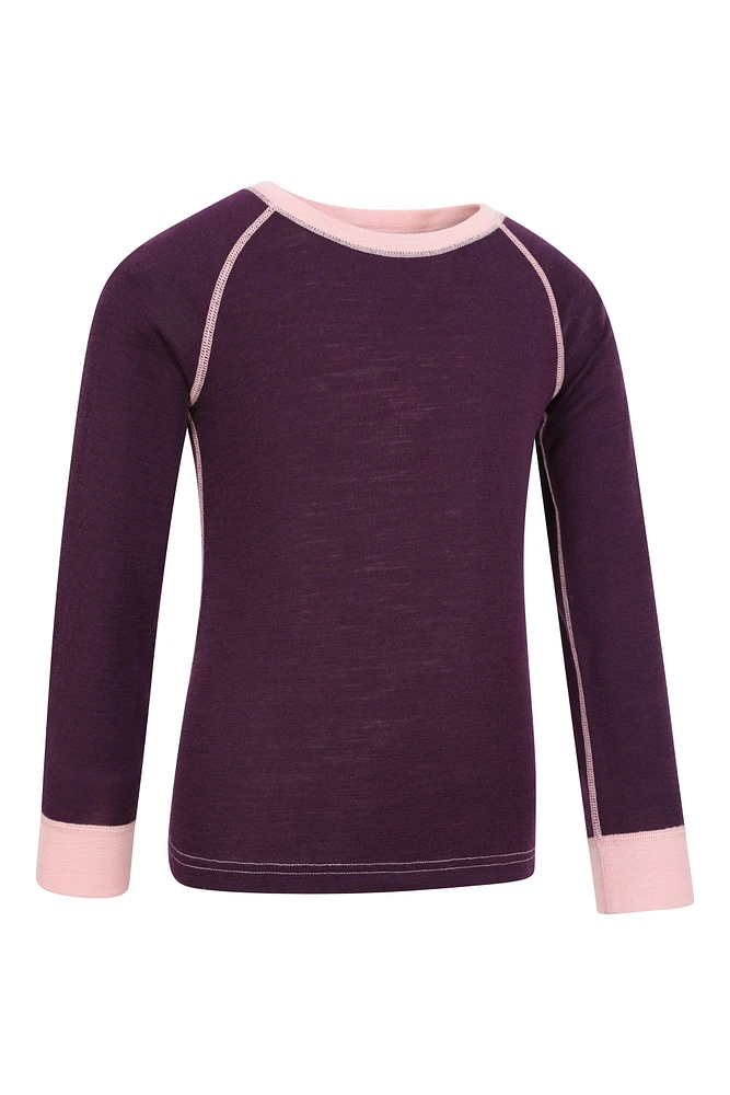 Merino II Kids Round Neck Baselayer Top