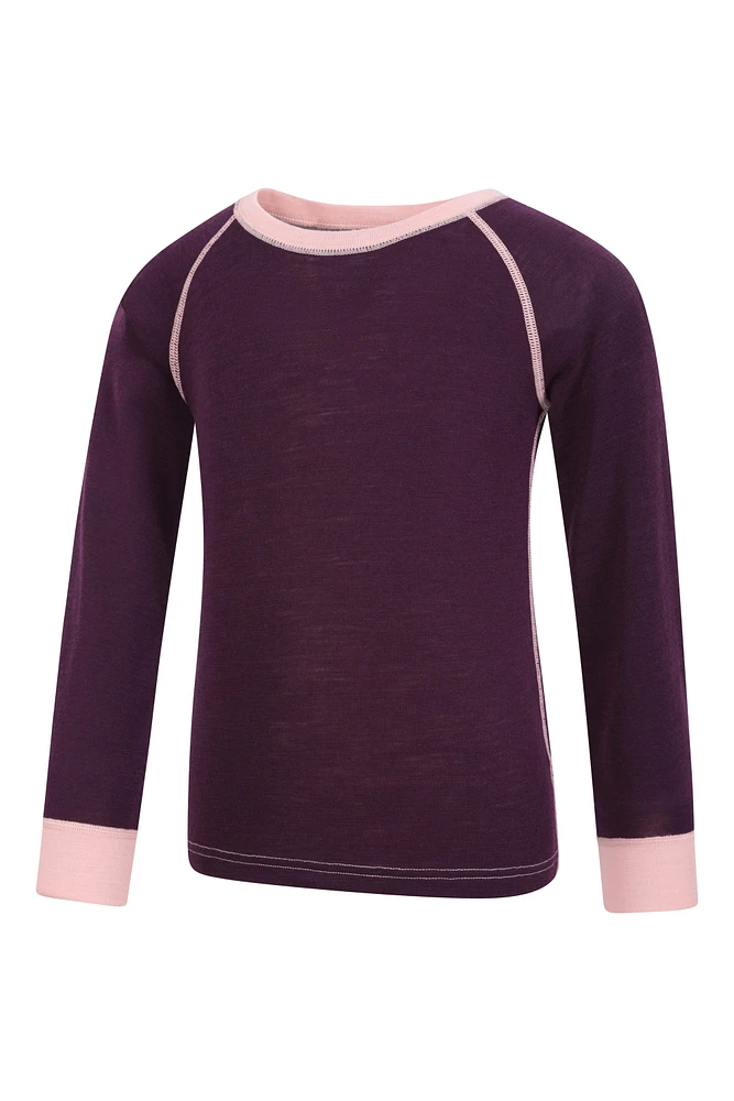 Merino II Kids Round Neck Baselayer Top