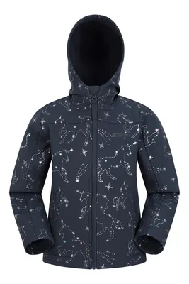 Exodus II Kids Printed Water-resistant Softshell Jacket