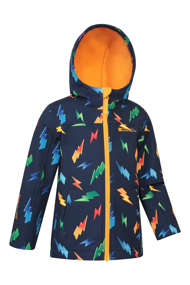 Exodus Kids Printed Water Resistant Softshell Jacket