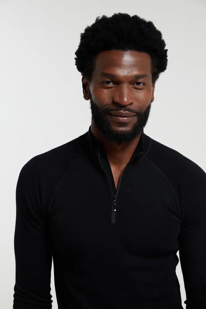 Merino II Mens Zip Neck Base Layer Top