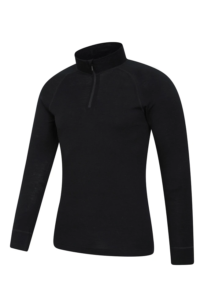 Merino II Mens Zip Neck Base Layer Top