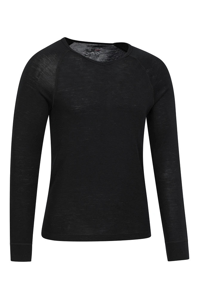 Merino Mens V Neck Base Layer