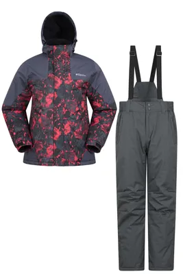 Mens Printed Ski Jacket and Pants Set