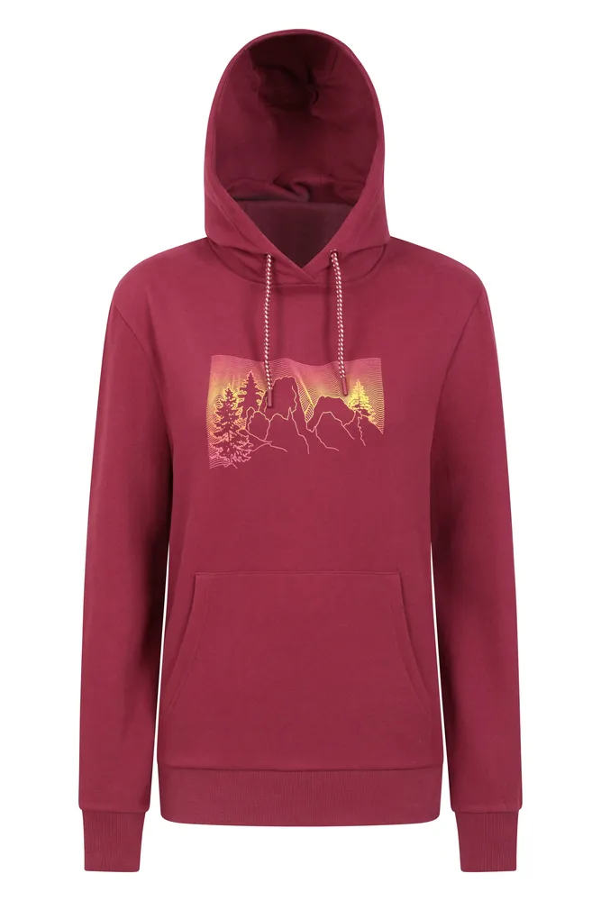 Ombre Mountains Womens Hoodie