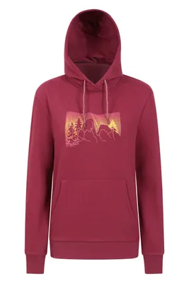 Ombre Mountains Womens Hoodie