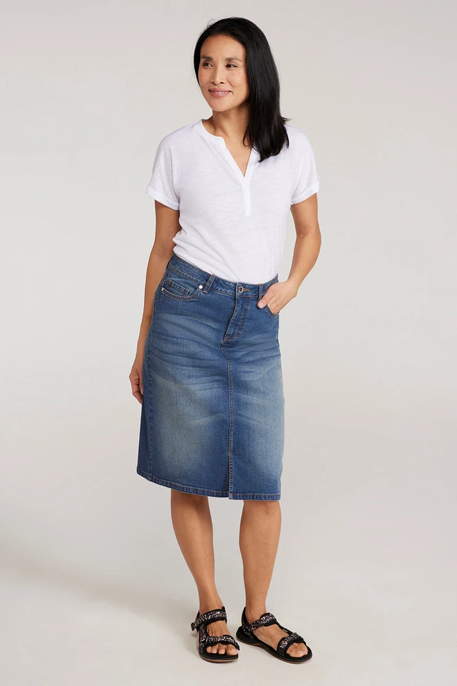 Ash Womens A-Line Denim Skirt