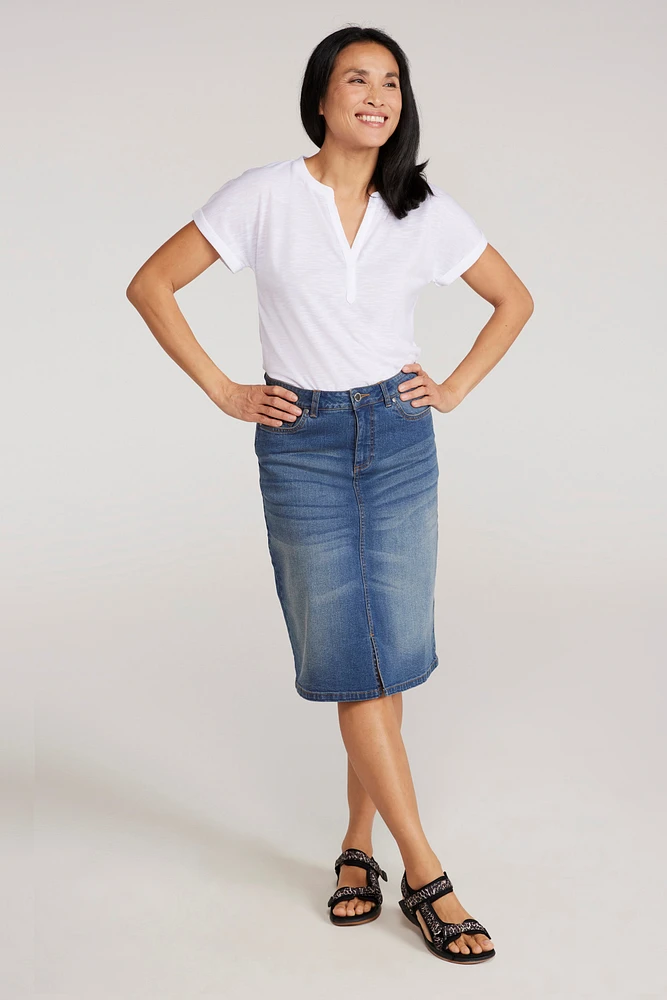 Ash Womens A-Line Denim Skirt