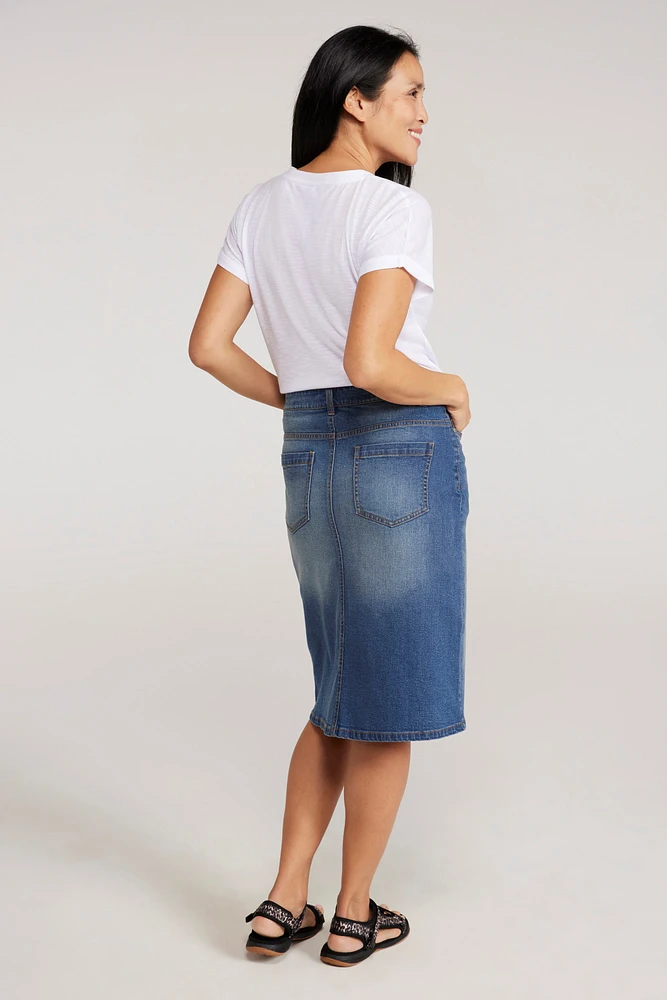 Ash Womens A-Line Denim Skirt