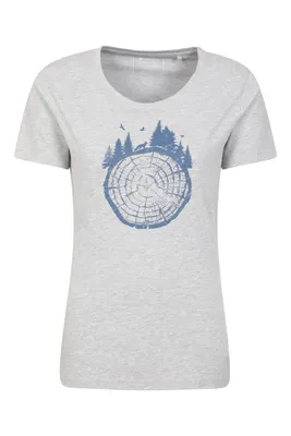 Tree Ring Womens Printed T-Shirt