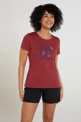 Forest Animals Womens Organic T-Shirt