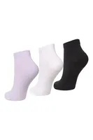 Womens Arch Support Sneaker Socks 3-Pack