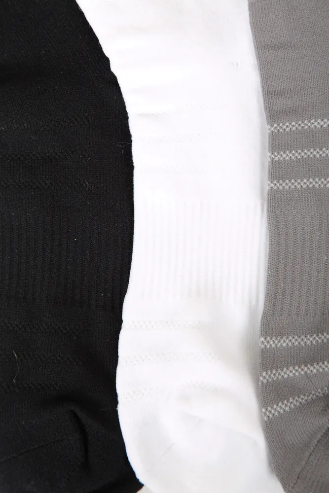 Mens Arch Support Sneaker Socks 3-Pack