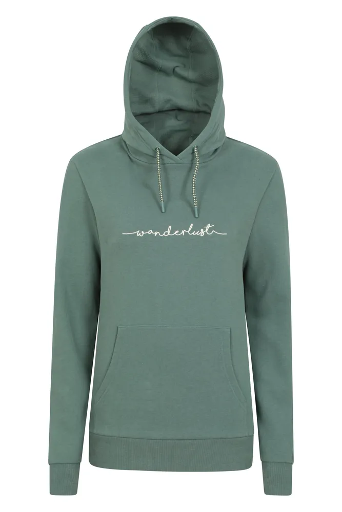 Wanderlust Embroidered Womens Hoodie