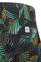 Printed Leaf Kids Cargo Shorts