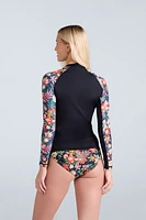 Lillie Womens Printed Panel Rash Guard