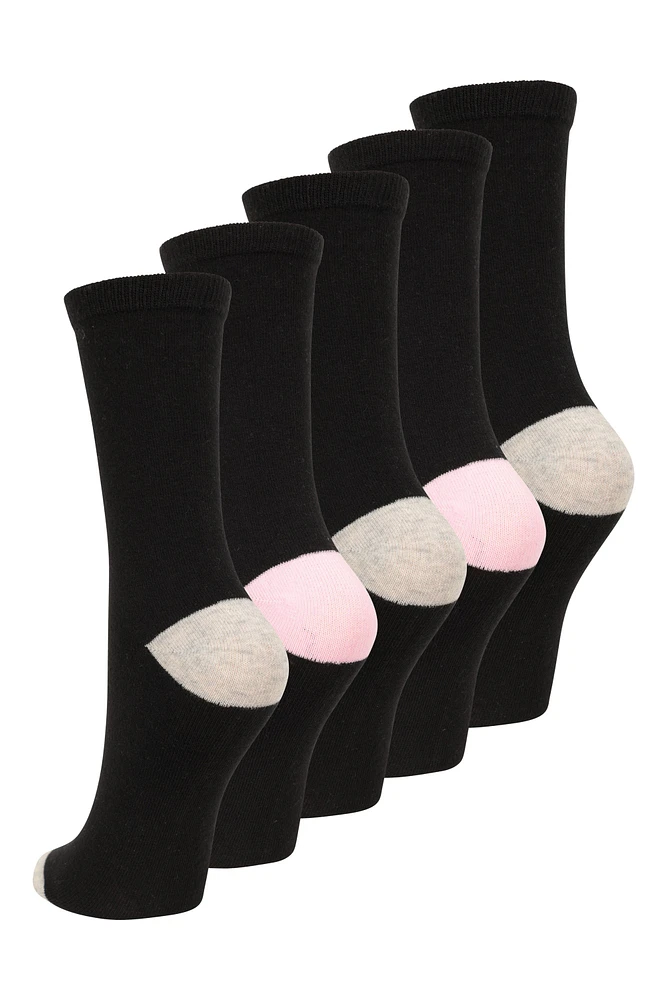 Womens Everyday Mid-Calf Socks with Odour Control 5-Pack
