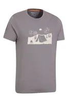 Camping Sketch Mens Organic T-Shirt