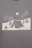 Camping Sketch Mens Organic T-Shirt