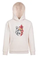 Embroided Fox Kids Organic Hoodie