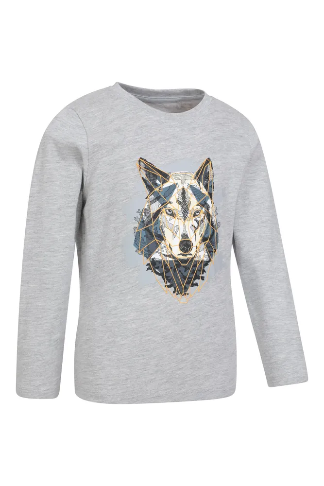 Kids Wolf Printed Long Sleeve Top