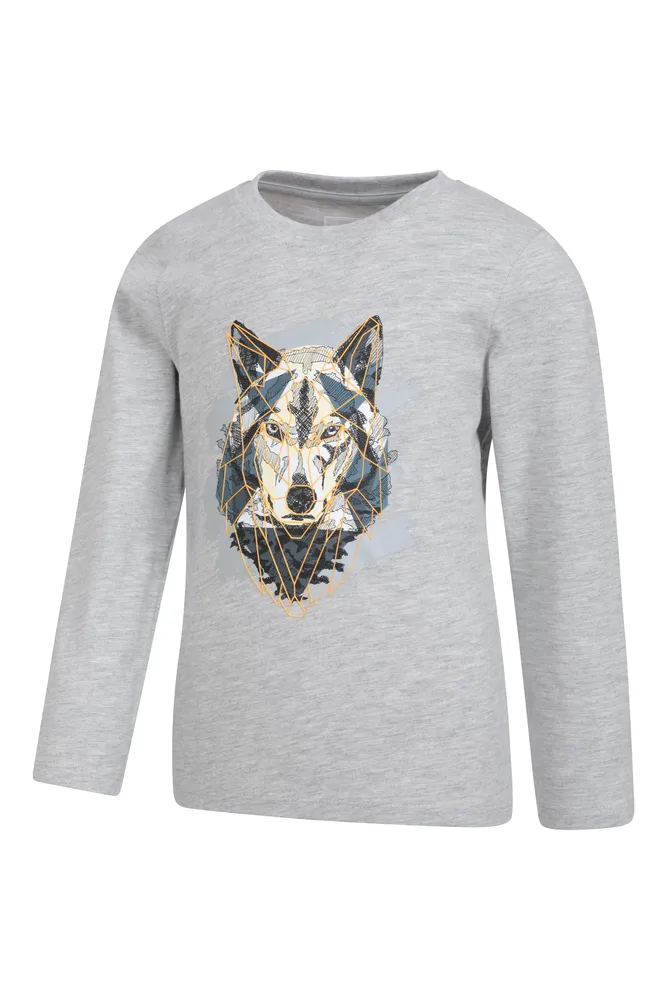 Kids Wolf Printed Long Sleeve Top
