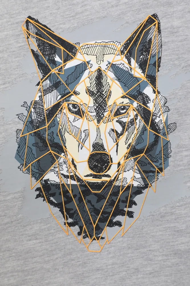 Kids Wolf Printed Long Sleeve Top