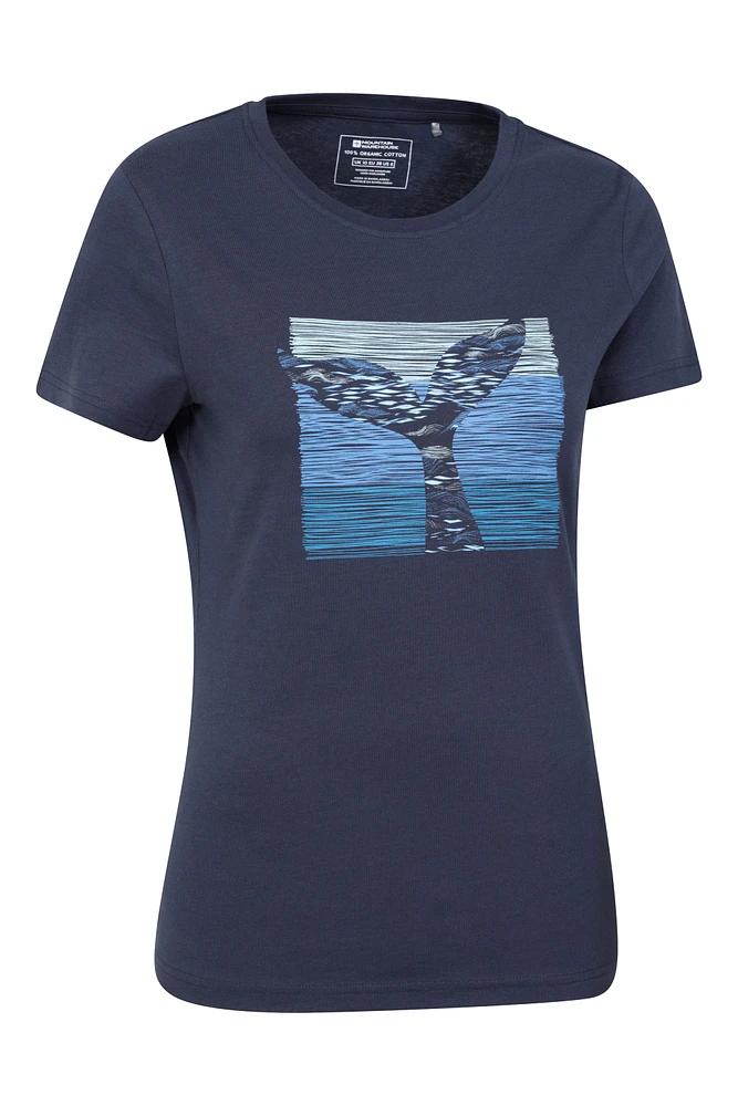 Whale Tail Womens T-Shirt