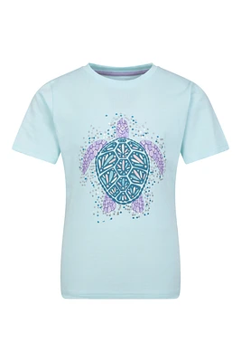Glitter Turtle Kids Tee