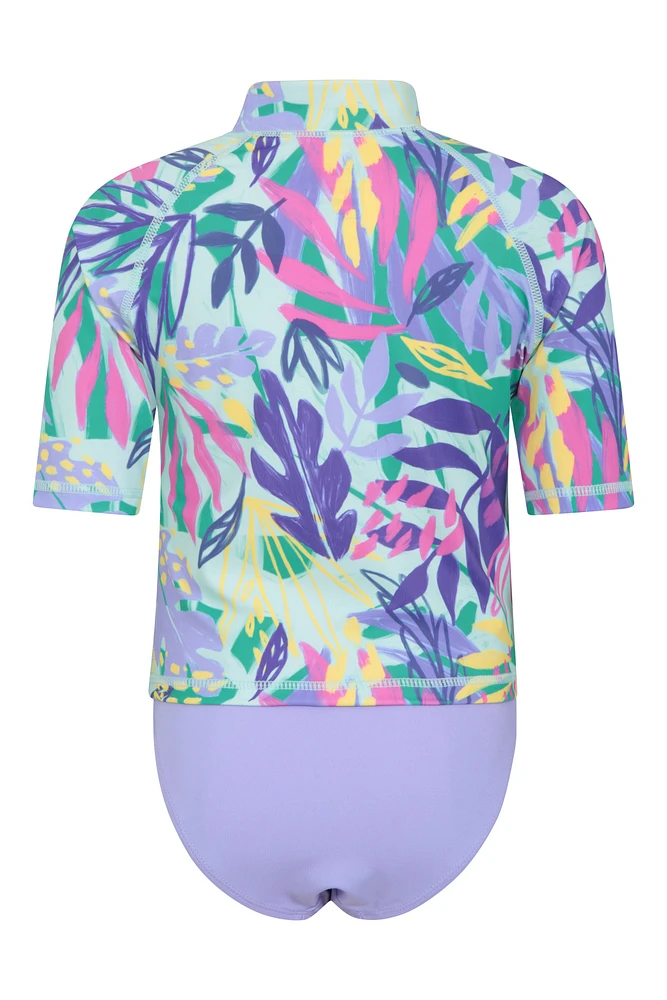 Printed Kids Rash Vest with Bikini Pant Set