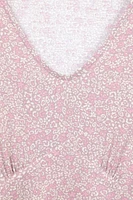 Como Printed Womens Tea Dress
