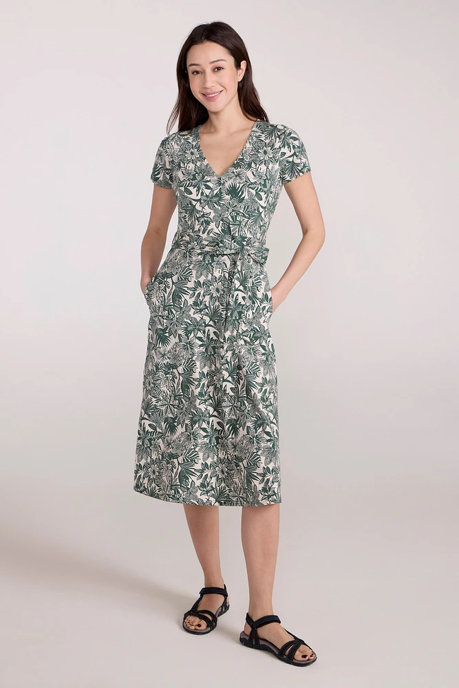 Santorini Womens Midi Wrap Dress