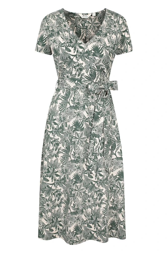 Santorini Womens Midi Wrap Dress
