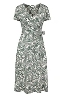 Santorini Womens Midi Wrap Dress