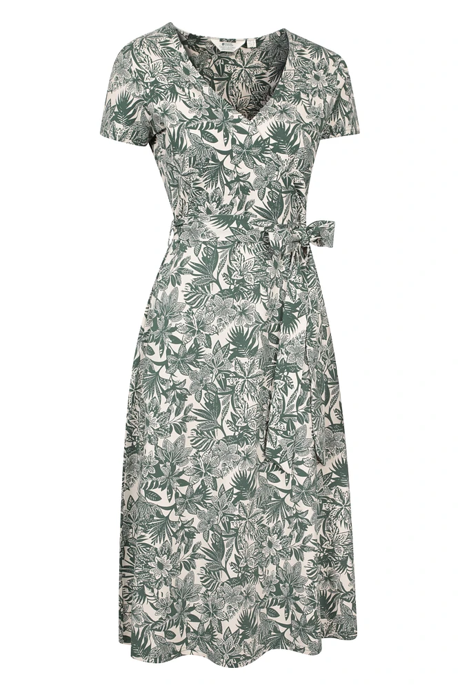 Santorini Womens Midi Wrap Dress