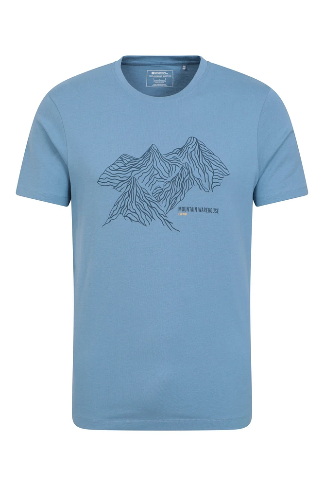 Tonal Mountain Mens T-Shirt