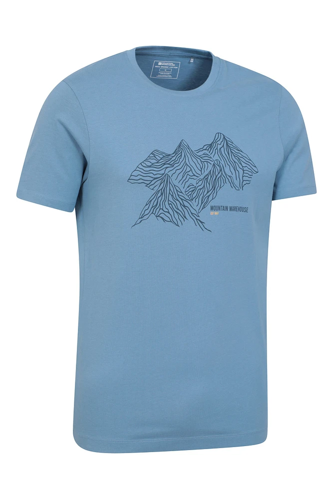Tonal Mountain Mens T-Shirt