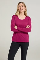 Agra Womens Long-Sleeve Slub Top
