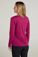 Agra Womens Long-Sleeve Slub Top