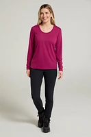 Agra Womens Long-Sleeve Slub Top