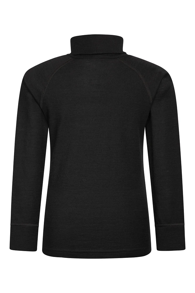 Merino Kids Roll Neck Base Layer Top
