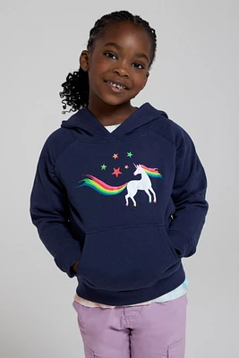 Glitter Rainbow Unicorn Kids Hoodie