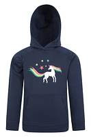 Glitter Rainbow Unicorn Kids Hoodie