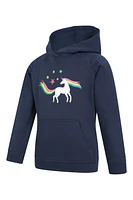 Glitter Rainbow Unicorn Kids Hoodie