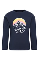 Snowy Mountain Kids Long Sleeve Top