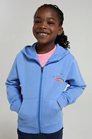 Chest Embroidery Kids Full-Zip Hoodie