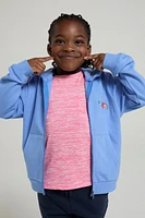 Chest Embroidery Kids Full-Zip Hoodie