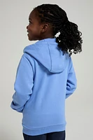 Chest Embroidery Kids Full-Zip Hoodie