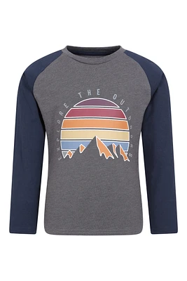 Mountain Landscape Kids Long Sleeve Top